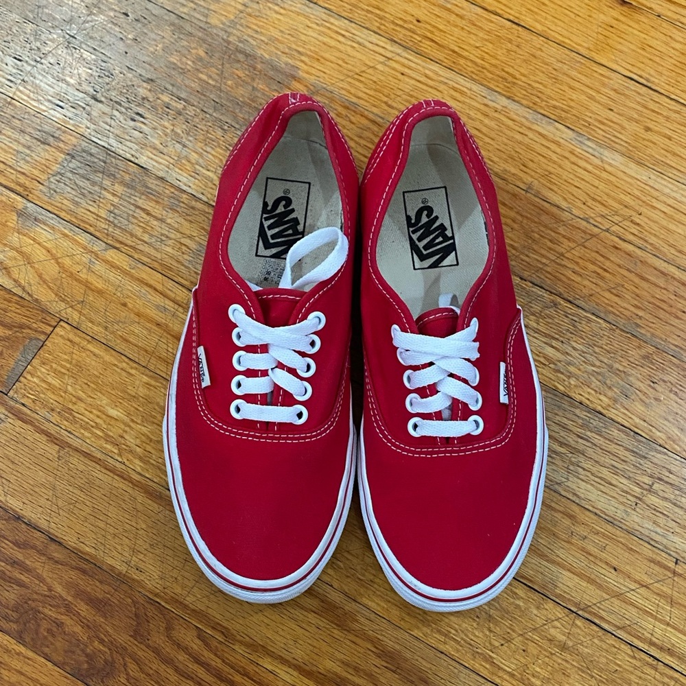 VANS Authentic Red  Size 7M/8.5W